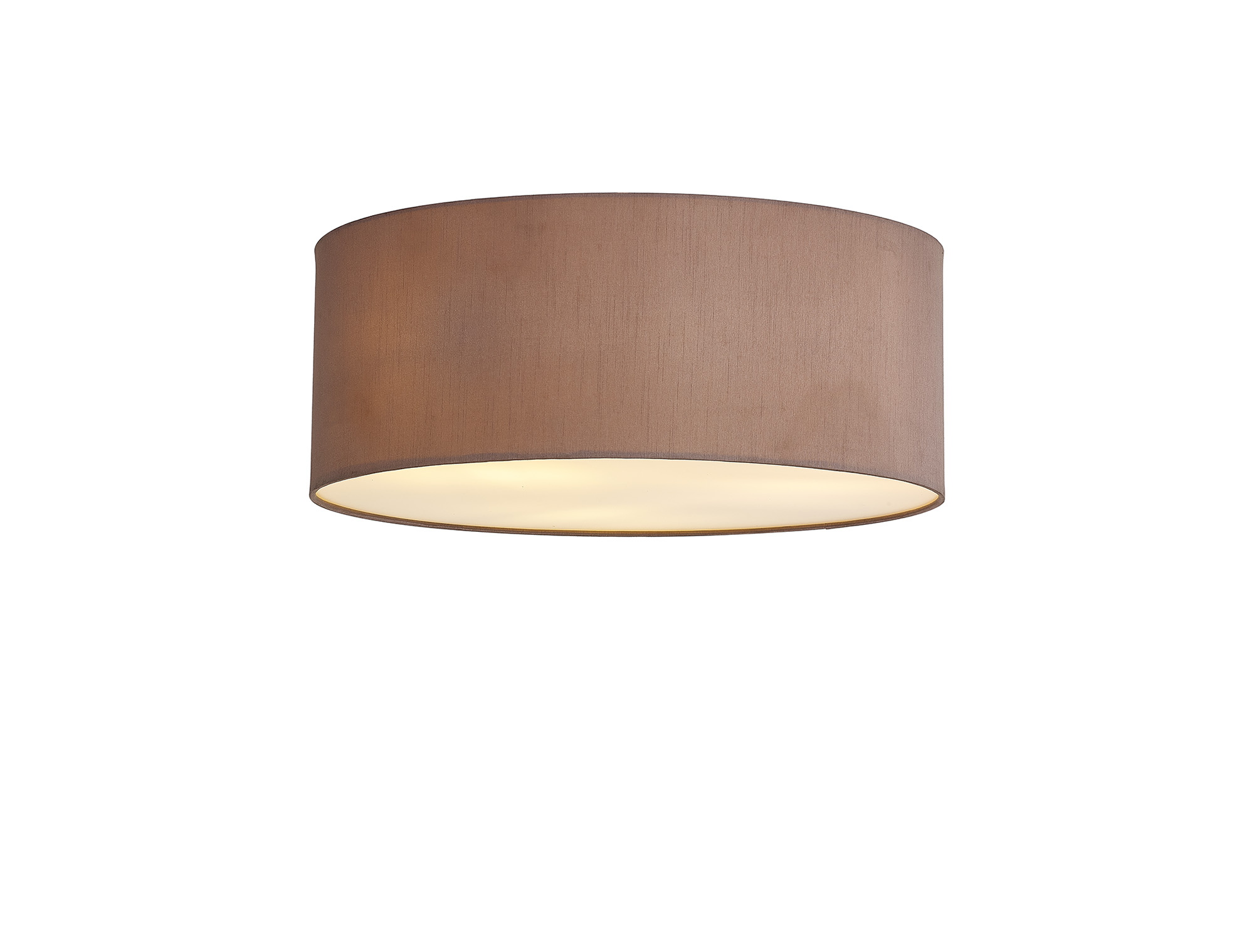 DK0619  Baymont 50cm Flush 3 Light Taupe/Halo Gold; Frosted Diffuser